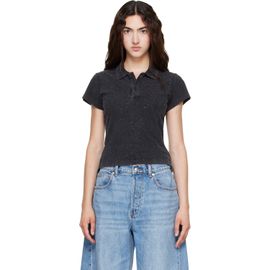 Alexander Wang Alexander Wang Black Shrunken Polo