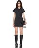 Alexander Wang Alexander Wang Black Shrunken Polo Minidress - 1