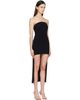 Alexander Wang Alexander Wang Black Strapless High-Low Bodycon Maxi Dress - 2