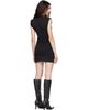 Alexander Wang Alexander Wang Black Twisted Bust Layered Sleeveless Minidress - 3