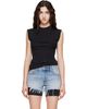 Alexander Wang Alexander Wang Black Twisted Bust Layered Tank Top - 1