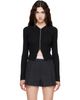 Alexander Wang Alexander Wang Black V-Neck Pointelle Cardigan - 1