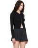 Alexander Wang Alexander Wang Black V-Neck Pointelle Cardigan - 2