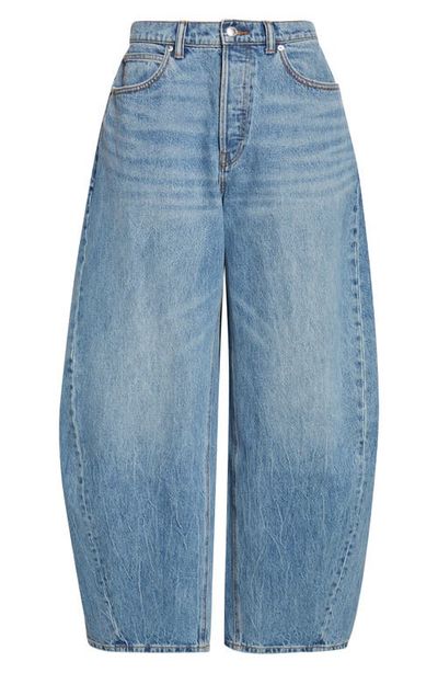 Alexander Wang Alexander Wang Blow Up Crystal Logo Balloon Leg Jeans