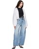 Alexander Wang Alexander Wang Blue Blow-Up Logo Waistband Jeans - 4