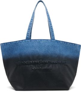 Alexander Wang Alexander Wang Blue Denim Punch Large Tote