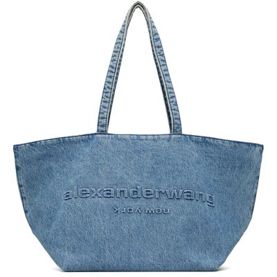 Alexander Wang Alexander Wang Blue Denim Punch Tote