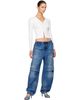 Alexander Wang Alexander Wang Blue Loose Low Rise Oversized Cargo Jeans - 4