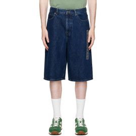 Alexander Wang Alexander Wang Blue Low Rise Flasher Detail Denim Board Shorts