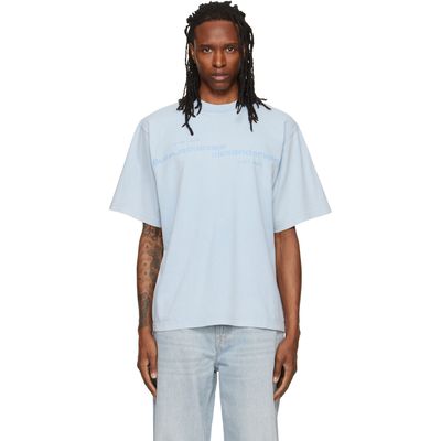 Alexander Wang Alexander Wang Blue Mirrored Logo Short Sleeve T-shirt