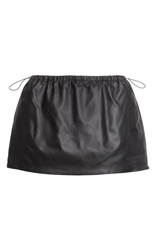 Alexander Wang Alexander Wang Bungee Waist Leather Miniskirt