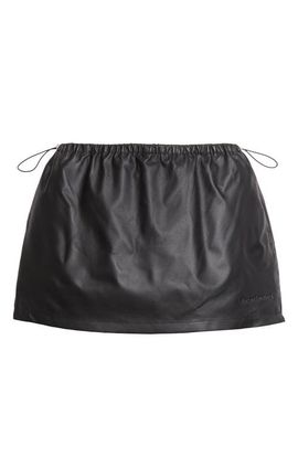 Alexander Wang Alexander Wang Bungee Waist Leather Miniskirt
