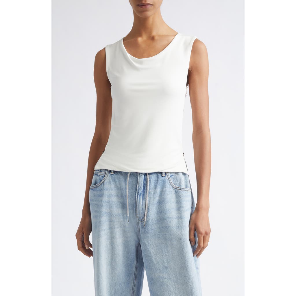 Alexander Wang Alexander Wang Cowl Neck Tank with Side Zips