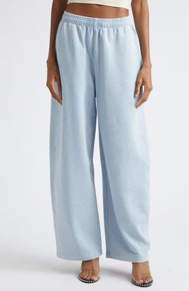 Alexander Wang Alexander Wang Crystal Embellished Relaxed Fit Cotton Sweatpants