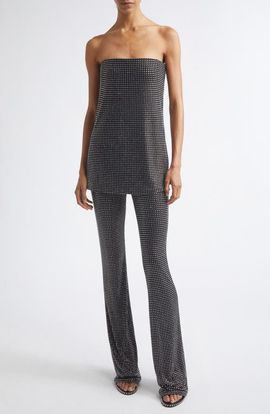 Alexander Wang Alexander Wang Crystal Embellished Strapless Corset Jumpsuit