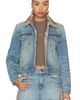 Alexander Wang Alexander Wang Denim Jacket With Faux Mink Lining - 2