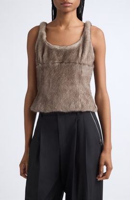 Alexander Wang Alexander Wang Fitted Faux Fur Tank