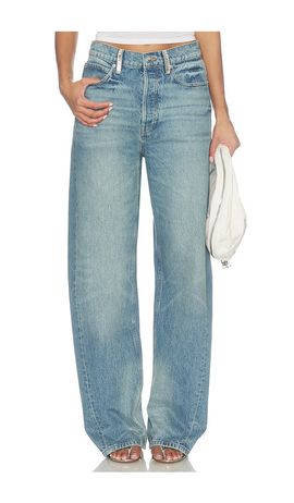 Alexander Wang Alexander Wang Float Mid Rise Relaxed Jeans With Crystal Beltloops