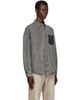 Alexander Wang Alexander Wang Gray Button Down Shadow Pocket Graphic Shirt - 2