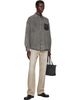 Alexander Wang Alexander Wang Gray Button Down Shadow Pocket Graphic Shirt - 4
