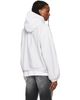 Alexander Wang Alexander Wang Gray Crystal Embellished Oversized Zip-Up Hoodie - 3