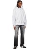 Alexander Wang Alexander Wang Gray Crystal Embellished Oversized Zip-Up Hoodie - 4