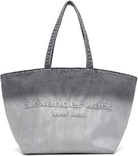 Alexander Wang Alexander Wang Gray Denim Punch Large Tote
