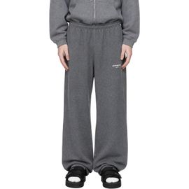 Alexander Wang Alexander Wang Gray Logo Print Mid-Rise Oversized Sweatpants