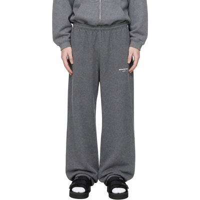 Alexander Wang Alexander Wang Gray Logo Print Mid-Rise Oversized Sweatpants