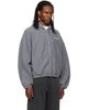 Alexander Wang Alexander Wang Gray Logo Print Oversized Zip Up Hoodie - 2