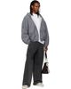 Alexander Wang Alexander Wang Gray Logo Print Oversized Zip Up Hoodie - 4