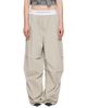 Alexander Wang Alexander Wang Gray Mid-Rise Pleated Wide-Leg Lounge Pants - 1