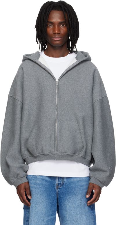 Alexander Wang Alexander Wang Gray Star Zip Up Hoodie