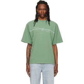 Alexander Wang Alexander Wang Green Mirrored Logo Short Sleeve T-shirt