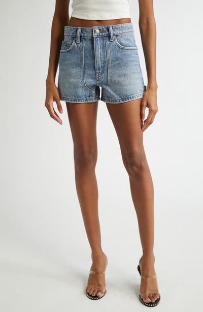 Alexander Wang High Waist Denim Carpenter Shorts