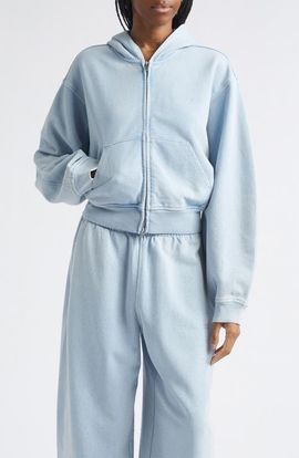 Alexander Wang Alexander Wang Hotfix Cotton Zip Hoodie