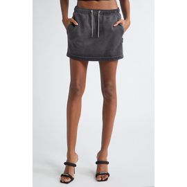Alexander Wang Alexander Wang Hotfix Crystal Drawstring French Terry Miniskirt