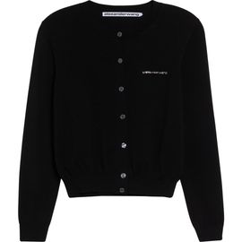 Alexander Wang Alexander Wang Hotfix Logo Shrunken Cardigan