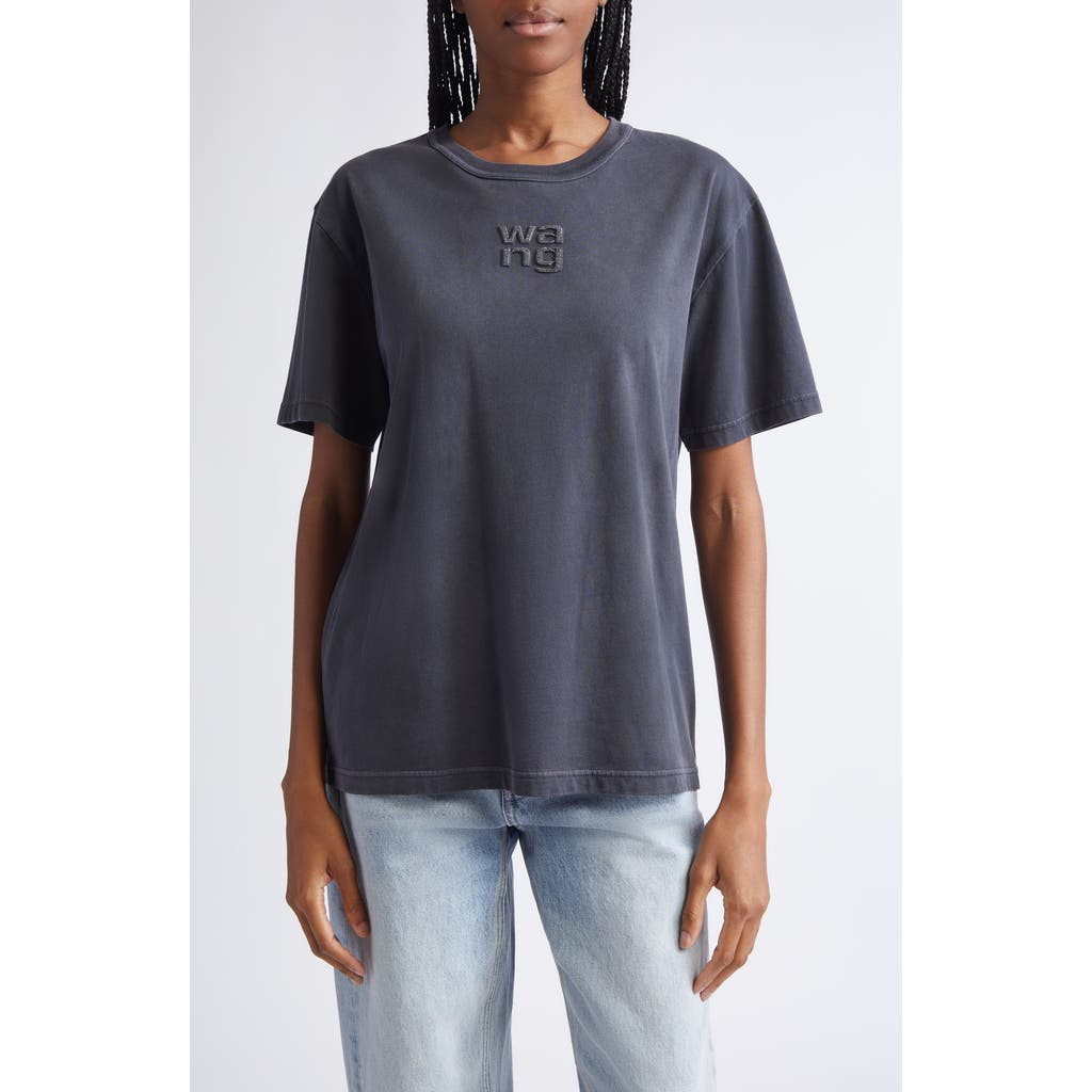 Alexander Wang Alexander Wang Hotfix Logo Washed T-Shirt