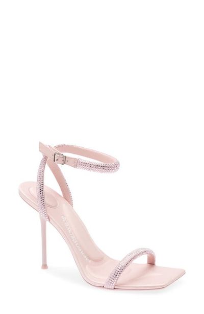 Alexander Wang Alexander Wang Julie Crystal Logo Ankle Strap Sandal