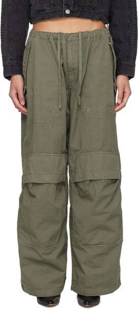 Alexander Wang Alexander Wang Khaki Mid-Rise Articulated Pockets Cargo Pants