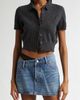 Alexander Wang Alexander Wang Logo Embroidered Wool Crop Cardigan - 1