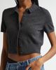Alexander Wang Alexander Wang Logo Embroidered Wool Crop Cardigan - 5