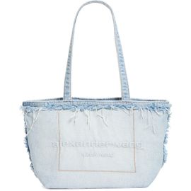 Alexander Wang Alexander Wang Medium Punch Logo Denim Fray Tote