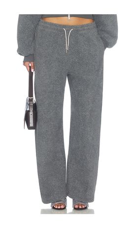 Alexander Wang Alexander Wang Mid-Rise Track Pant With Rhinestone Drawcord