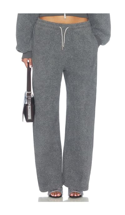 Alexander Wang Alexander Wang Mid-Rise Track Pant With Rhinestone Drawcord