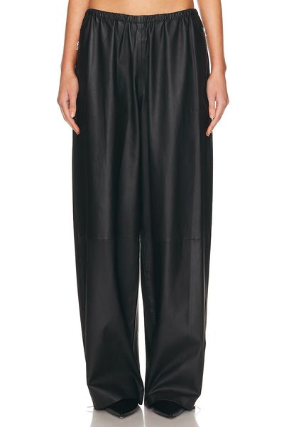 Alexander Wang Alexander Wang Mid Rise Leather Track Pant