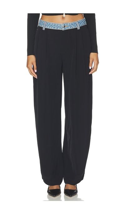 Alexander Wang Alexander Wang Mid Rise Pant With Denim Waistband
