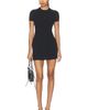 Alexander Wang Alexander Wang Mock Neck Dress With Logo Track Stripe - 1