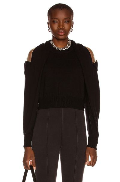 Alexander Wang Alexander Wang Over the Shoulder Illusion Tulle Sweater
